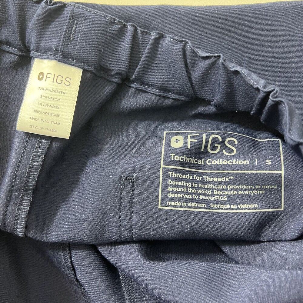 Figs Scrub Pants Men's S Navy‎ Blue Technical Collection Drawstring waist EUC - Picture 4 of 6